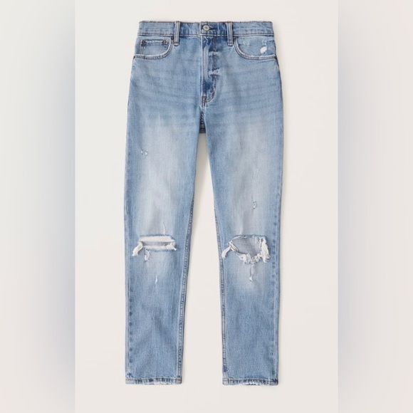 Abercrombie & Fitch Denim - Abercrombie & Fitch The Skinny High Rise light wash distressed size 28